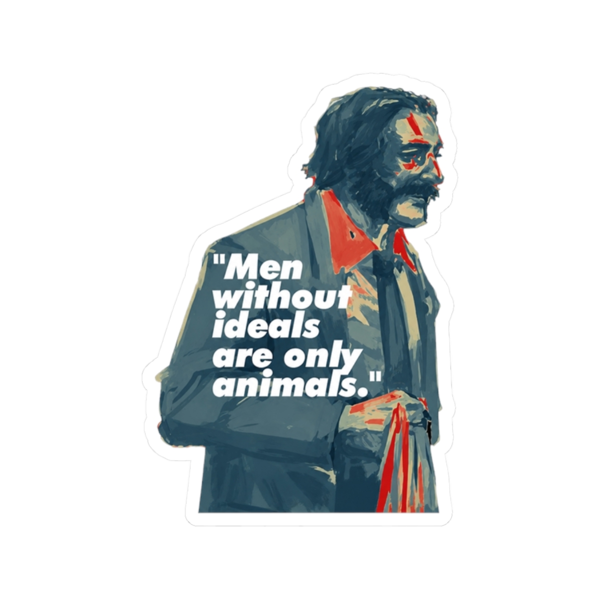 Disco Elysium quotes Sticker - alternate angle 2, merchandise