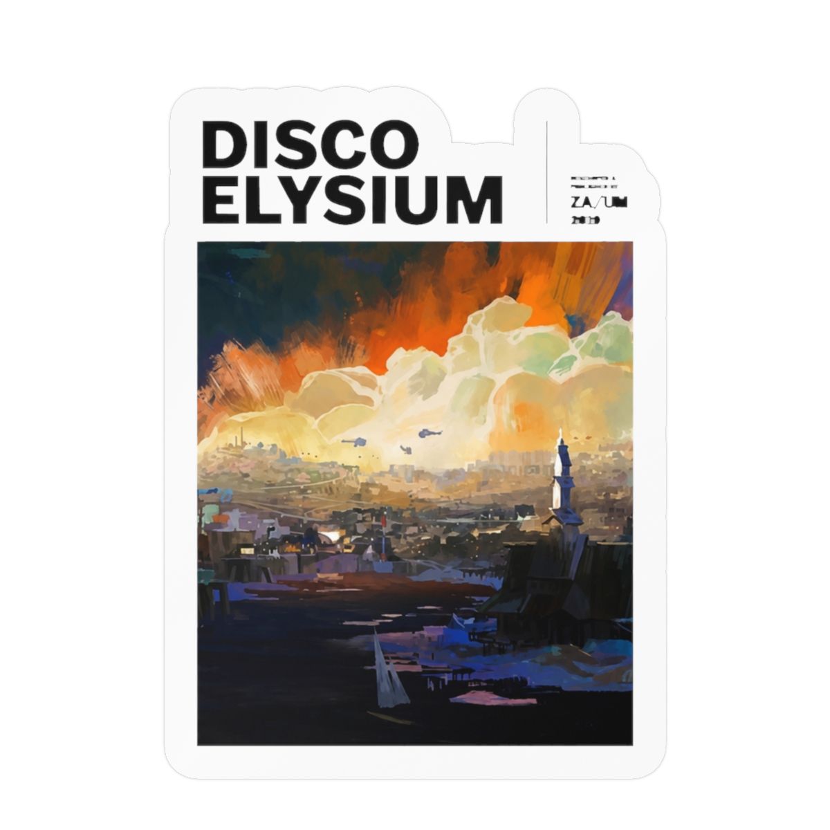 Disco Elysium Inspired Sticker | Retro Detective Vinyl Decal