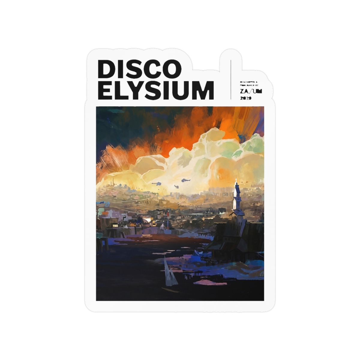 Disco Elysium Inspired Sticker | Retro Detective Vinyl Decal - alternate angle 1, merchandise