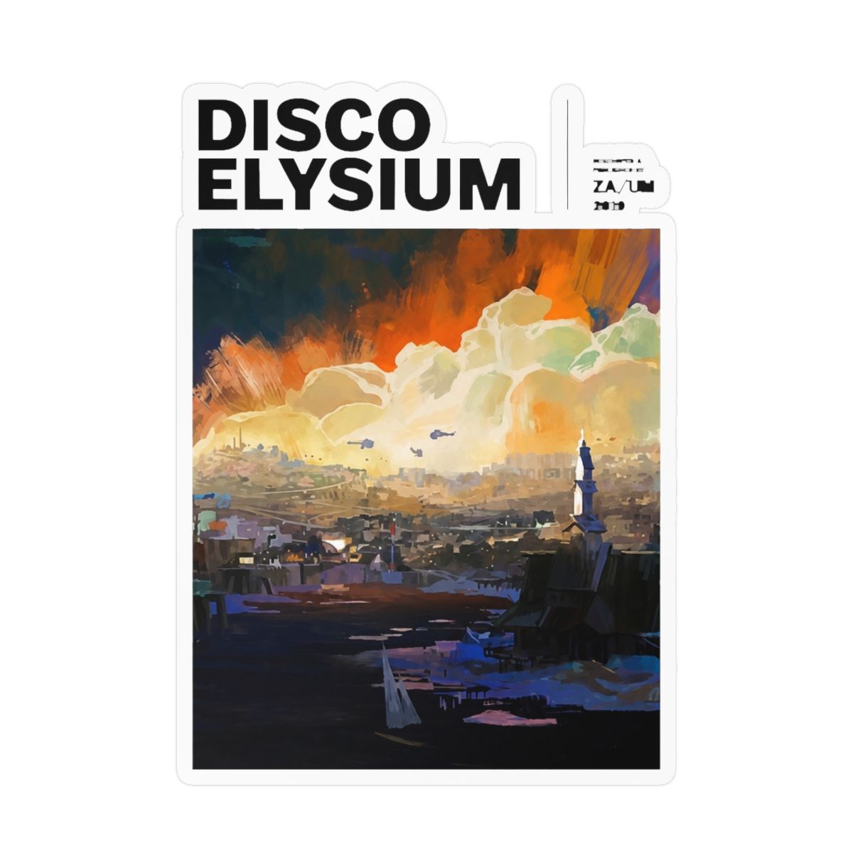 Disco Elysium Inspired Sticker | Retro Detective Vinyl Decal